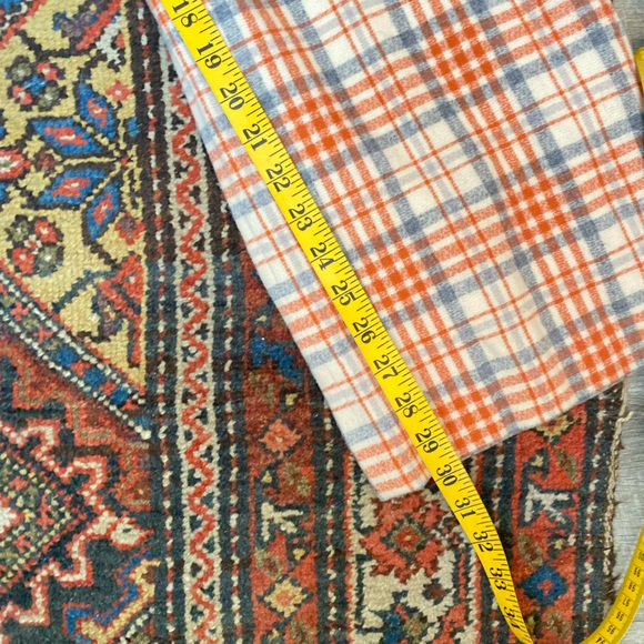 Vintage Pendleton Wool Plaid Pants Lined Size Small Peach Cream Orange Blue 70s - Picture 10 of 11